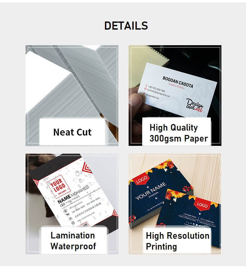 Custom 300gsm Coated Art Paper Printing Business Cards