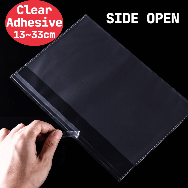 100PCS Stock Transparent Opp Bag Side Opening
