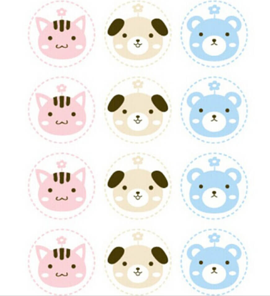 cute cartoon sticker 12pcssheet