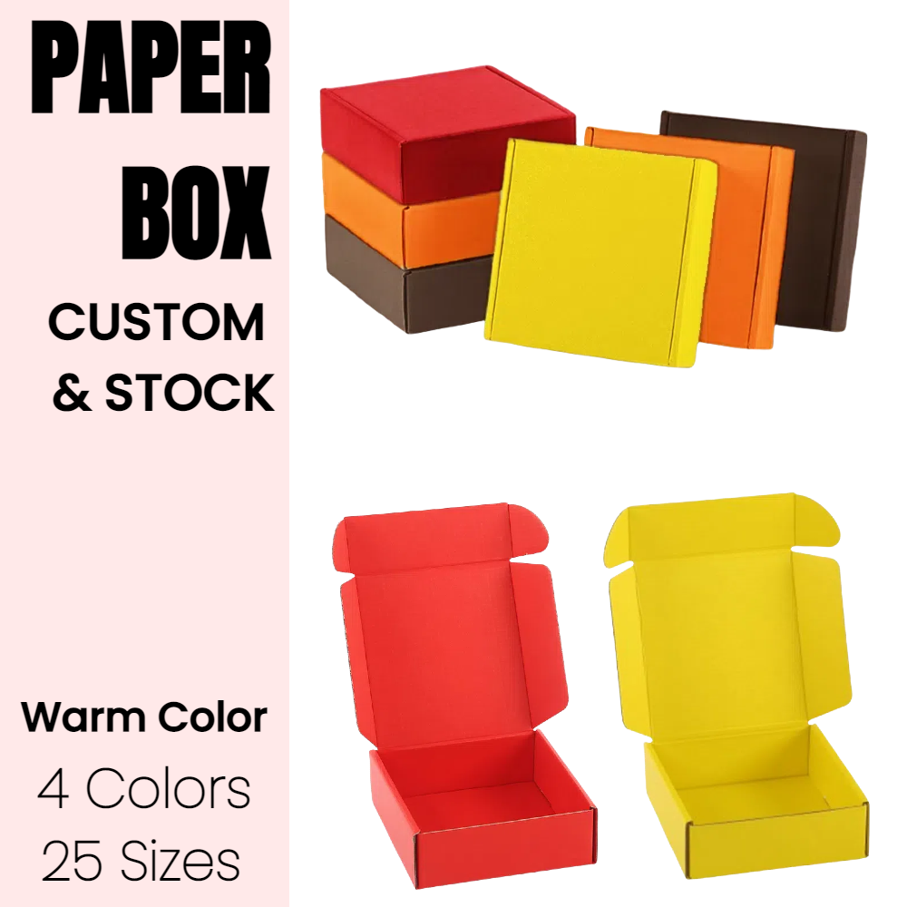 Warm Color Series Colored Shipping Paper Box