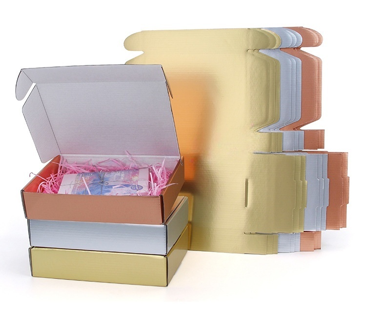 Luxury Gold Silver Rose Gold Shipping Box