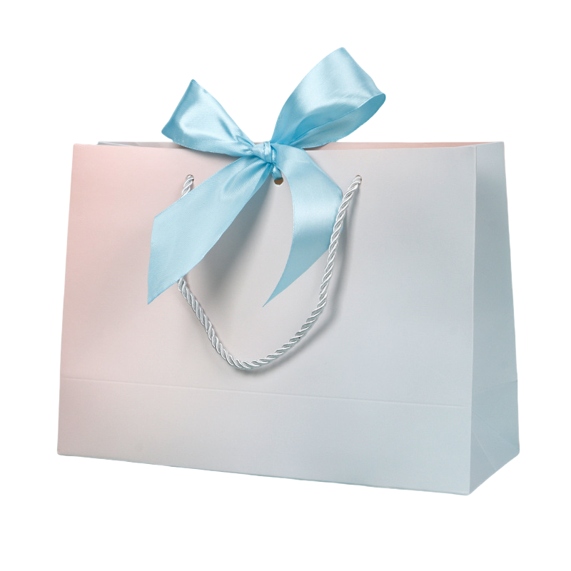 250gsm Ribbon Cosmetic Bag Bowknot Printed Shopping Bag Clothing Bag