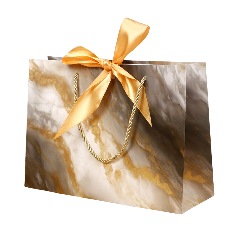 250gsm Ribbon Cosmetic Bag Bowknot Printed Shopping Bag Clothing Bag