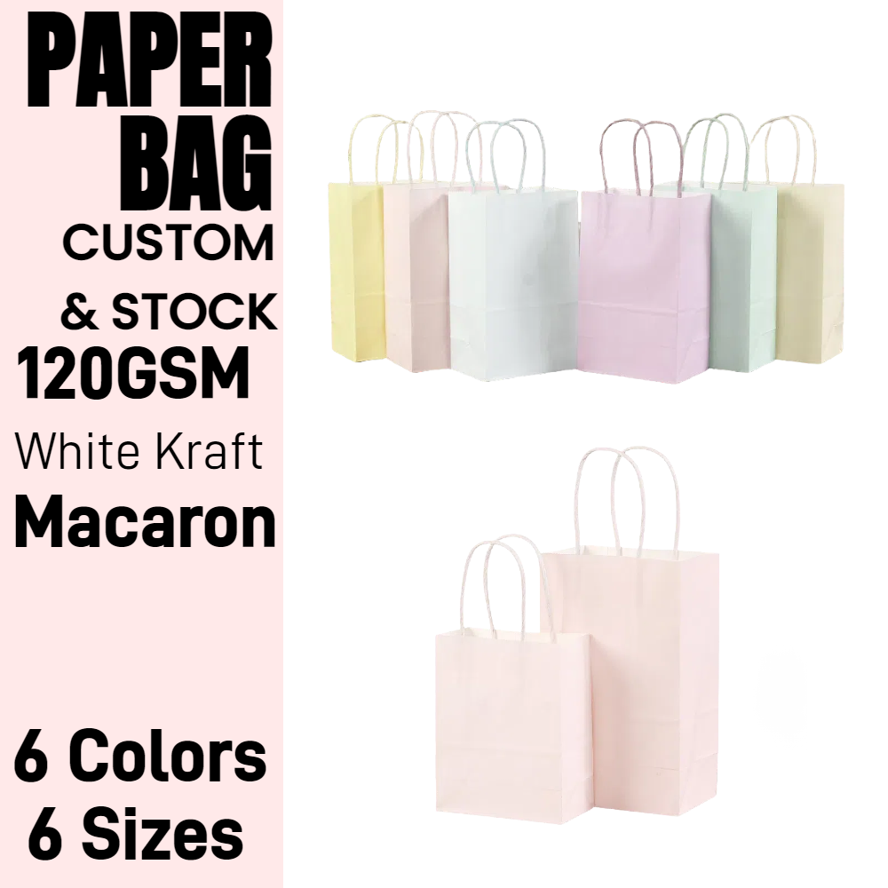 120gsm Kraft Paper Bag Macaron Color