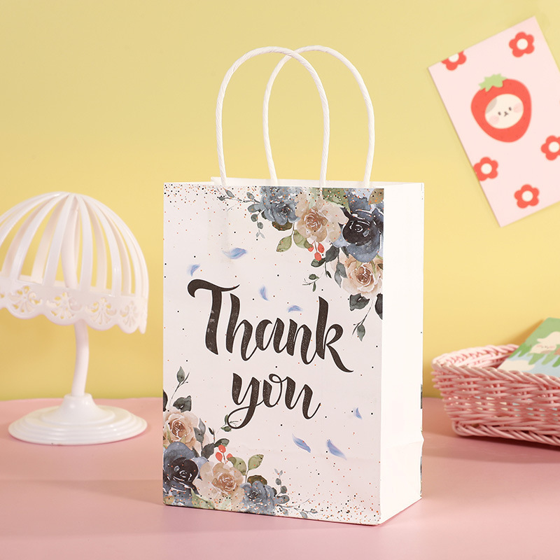 120gsm Kraft Paper Cartoon Bag Rose Shamrock Sunflower Gift Packaging