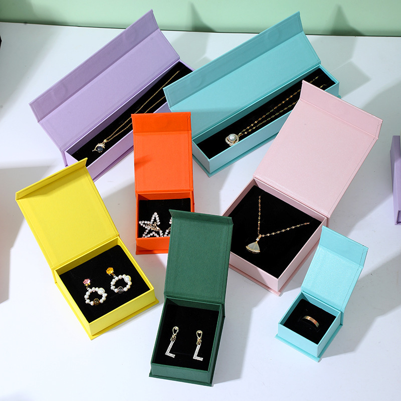 Flip Magnetic Jewelry Box for Bracelets & Earrings No Textured