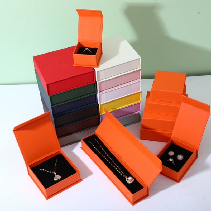 Flip Magnetic Jewelry Box for Bracelets & Earrings No Textured