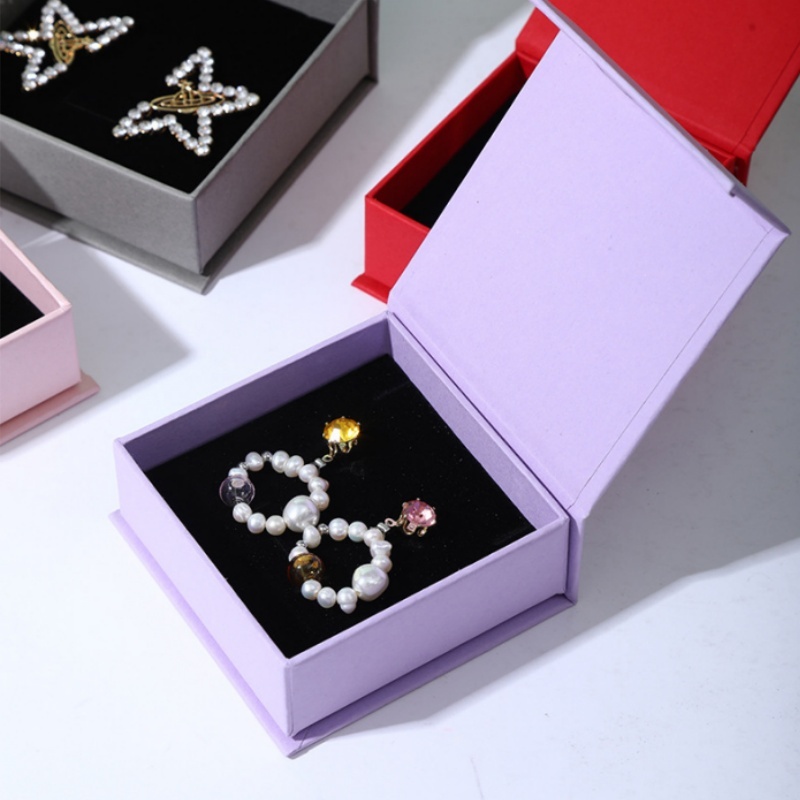 Flip Magnetic Jewelry Box for Bracelets & Earrings No Textured