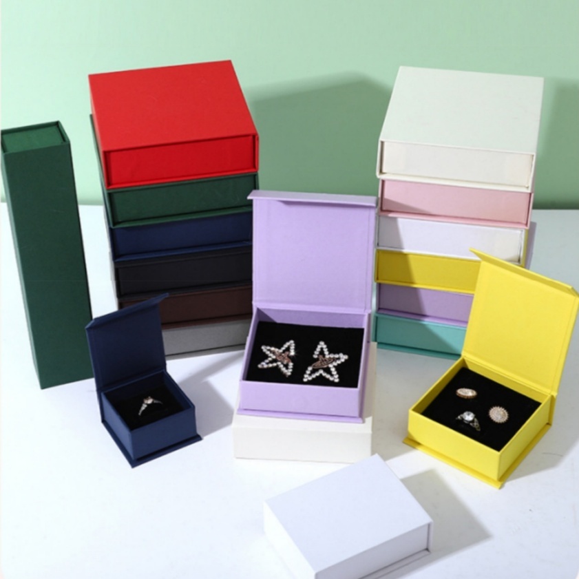 Flip Magnetic Jewelry Box for Bracelets & Earrings No Textured