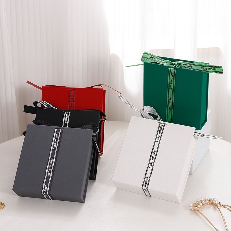 Ribbon Bow Tie Flip Box Book-shaped Jewelry Box