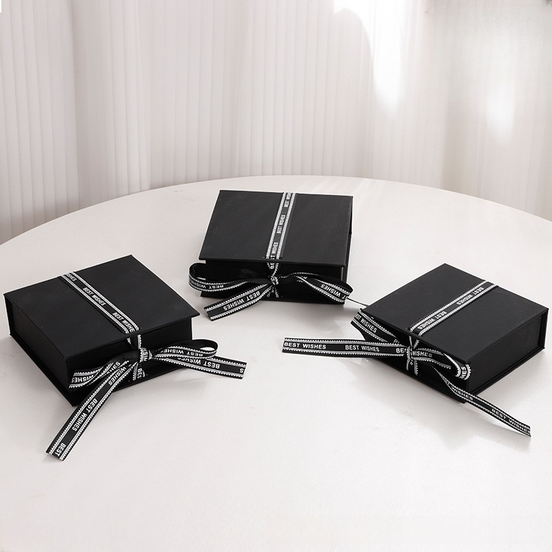 Ribbon Bow Tie Flip Box Book-shaped Jewelry Box