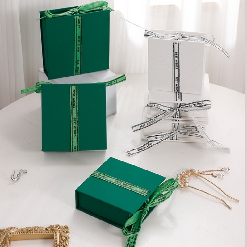 Ribbon Bow Tie Flip Box Book-shaped Jewelry Box