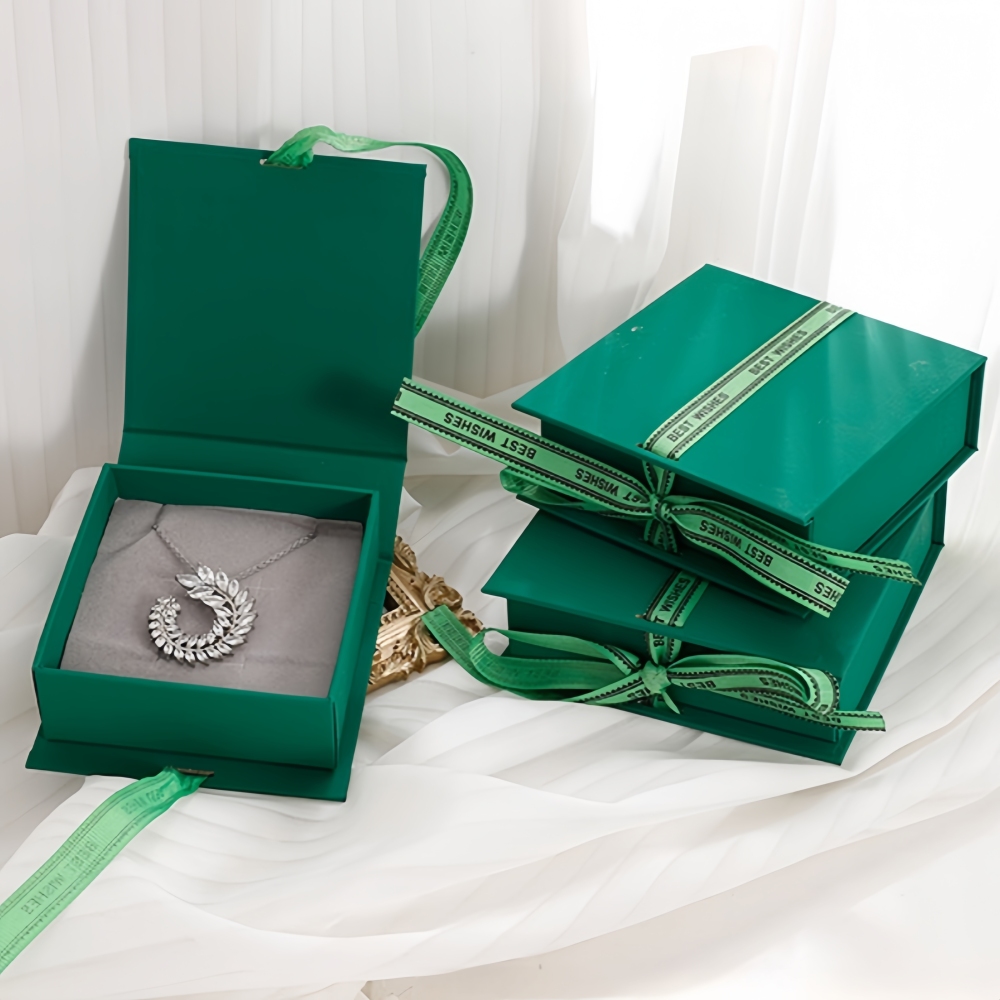 Ribbon Bow Tie Flip Box Book-shaped Jewelry Box