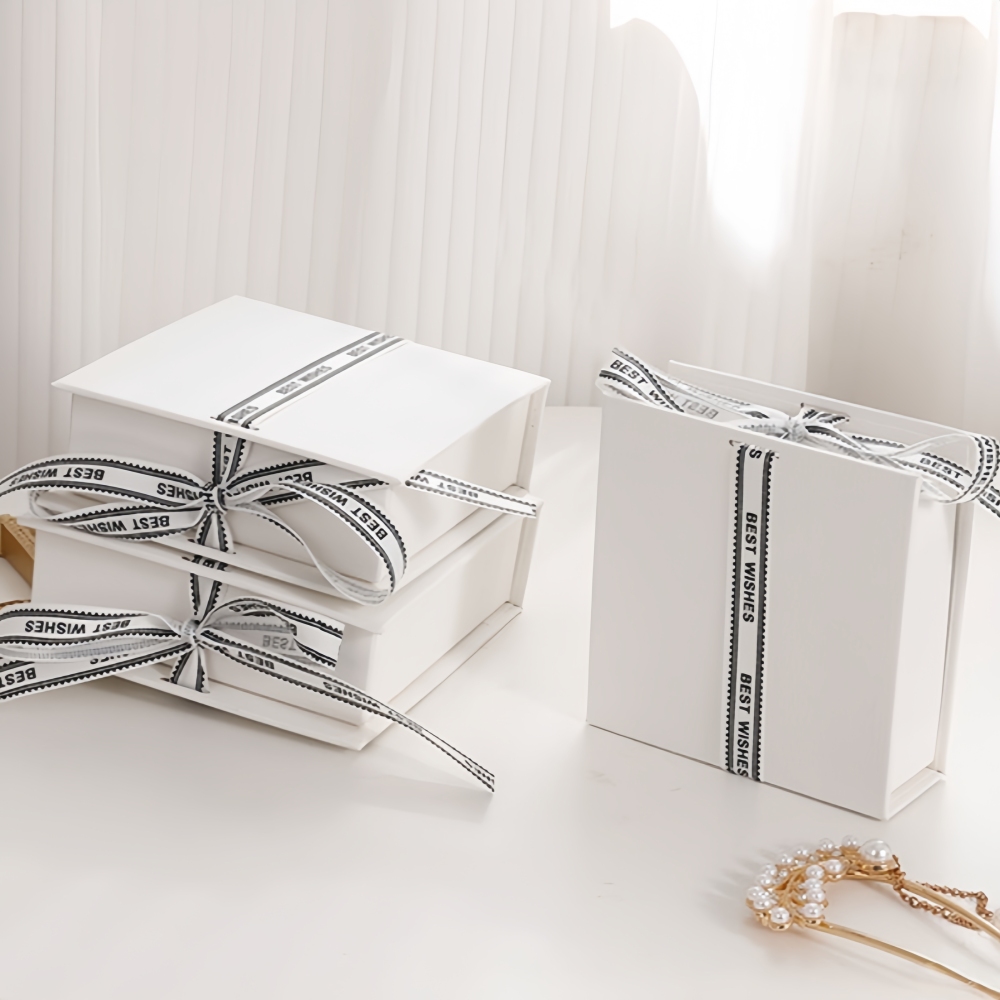 Ribbon Bow Tie Flip Box Book-shaped Jewelry Box