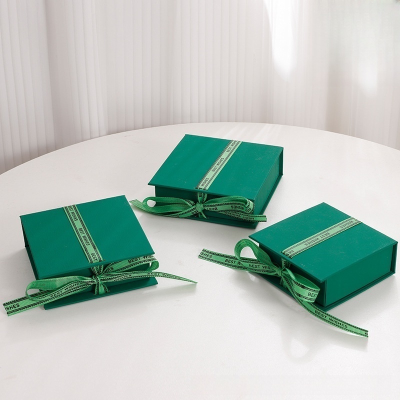 Ribbon Bow Tie Flip Box Book-shaped Jewelry Box