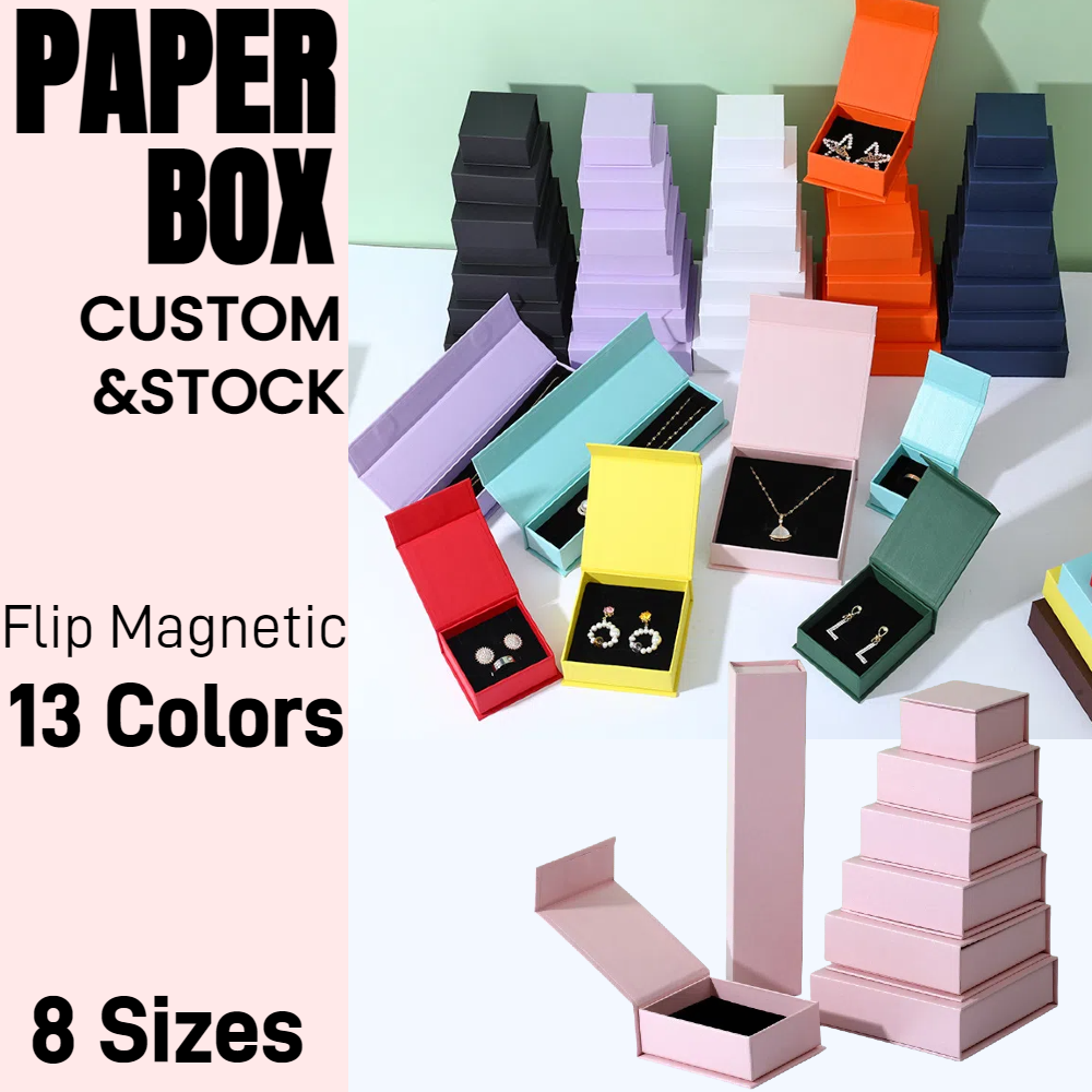 Flip Magnetic Jewelry Box for Bracelets & Earrings No Textured