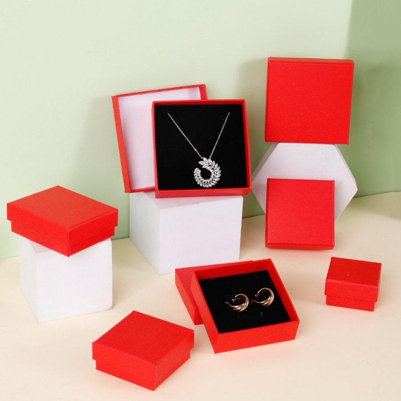 Colored Lid Box For Jewelry 10 Colors 8 Sizes