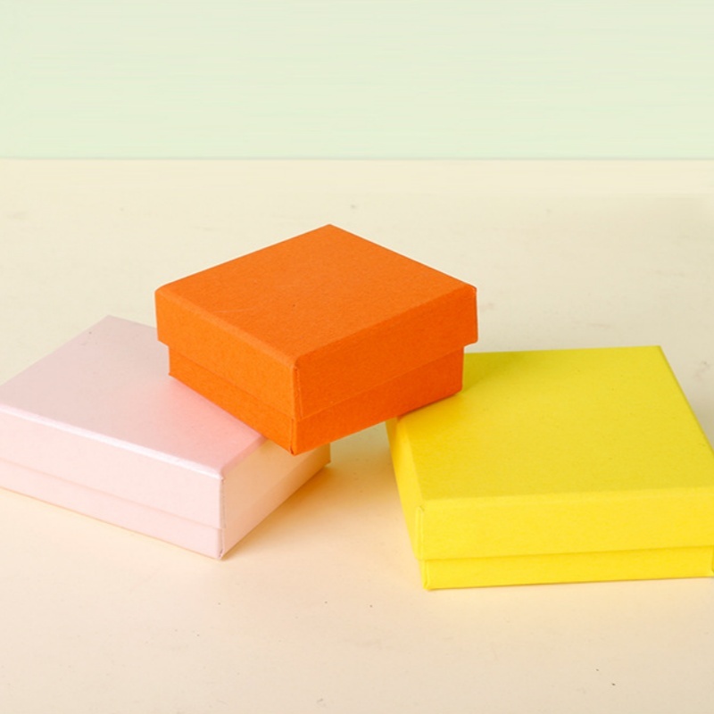 Colored Lid Box For Jewelry 10 Colors 8 Sizes