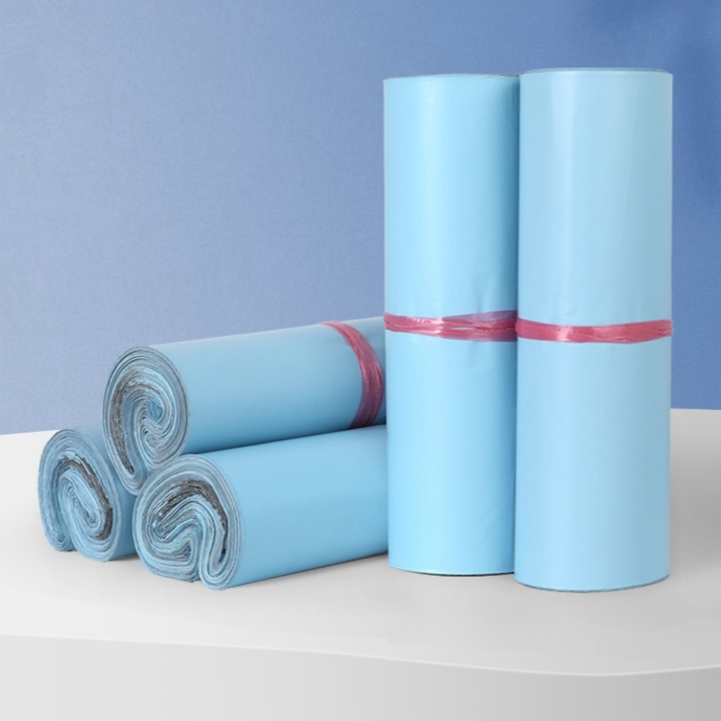 100pcs/Roll Sky Blue Poly Mailer Self Adhesive Shipping Mailing Envelopes Postal Courier Storage Bags