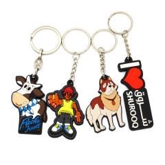 China professional Factory Customized High Quality Gifts and Souvenirs 2D 3D PVC Rubber key Chain Custom Cute Keychain