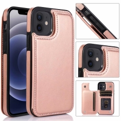 Suitable for iPhone 11 12 13 pro max PU leather wallet phone case with the flip-flap folio cardholder 