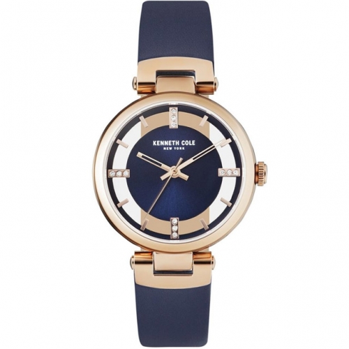 KENNETH COLE BLUE LEATHER STRAP ANALOG WOMEN'S