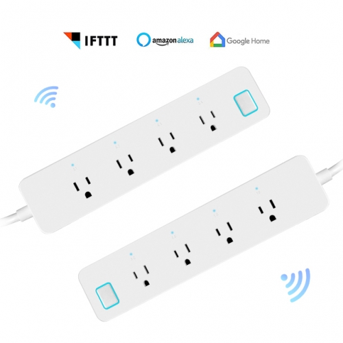 WIFI Smart Power Strip US Plug 4 AC Outlets  for Amazon Alexa / Google Home App Control