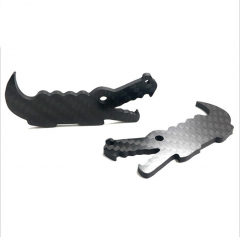 Custom logo print key holder carbon fiber key-chain organizer, bottle opener for sale