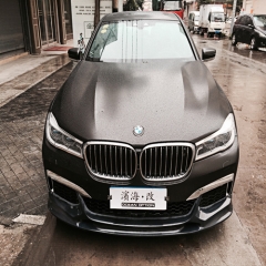 3D Design Style Carbon Fiber Front Bumper Lip for BMW 7 Series