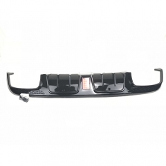 Carbon Fiber Bumper Lip with Light & Exhaust Tip for Mercedes Sports 4-Door Sedan