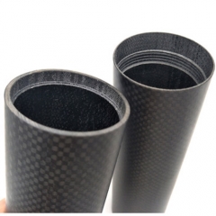 Custom Size Black Carbon Fiber Wide Round Tube