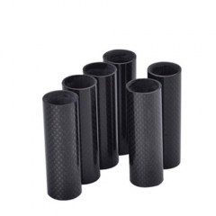 Custom Size Black Carbon Fiber Wide Round Tube