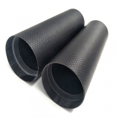 Custom Size Black Carbon Fiber Wide Round Tube