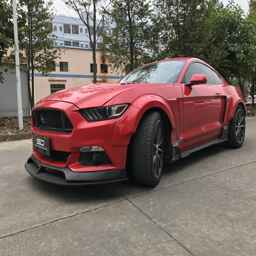 AC Style Carbon Fiber Front Bumper Lip for Mustang