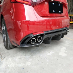 Alfa Romeo Giulia Carbon Fiber Rear Bumper Lip for Four Pipes