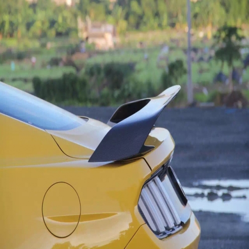 Mustang GT350 Style Carbon Fiber Rear Spoiler Glossy Black
