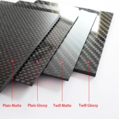 3K Hight Strength Plain Matte Carbon Fiber Sheet