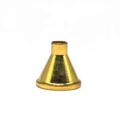 ROCOCO  SNUFF FUNNEL SMALL BRASS  18 K GOLD PLATING