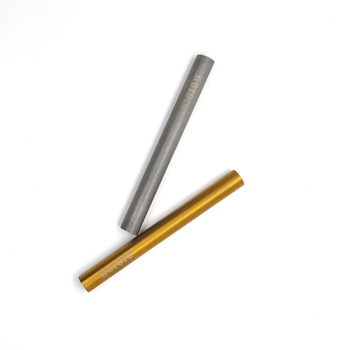 ROCOCO Snuff Accessories HIGH END SNUFF PIPE, No. 5 Pure Titanium,Matte Grey And gold