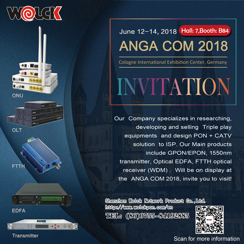 WOLCK will attend the first time ANGA COM 2018 in Cologne, Germany and invites you to visit