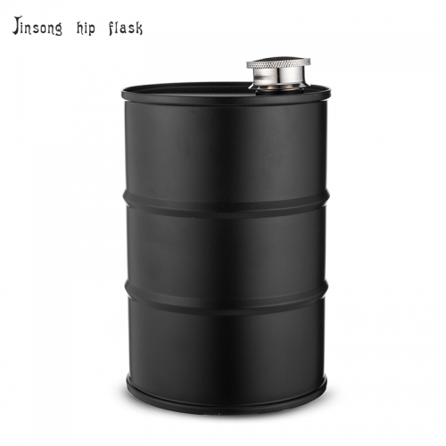 shipping free stainless steel  25 OZ oil drum  whisky bottle