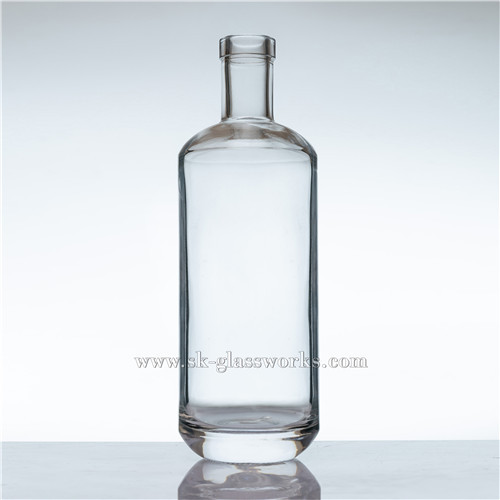 Botella de alcohol de vidrio estándar de 750 ml