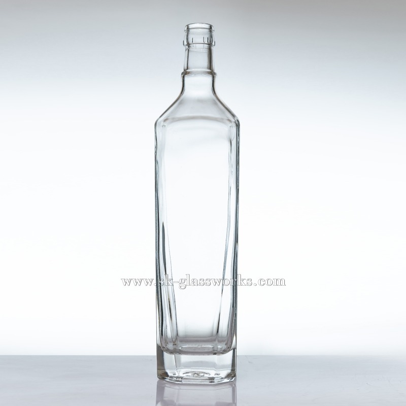 Botella de alcohol cuadrada de 750 ml