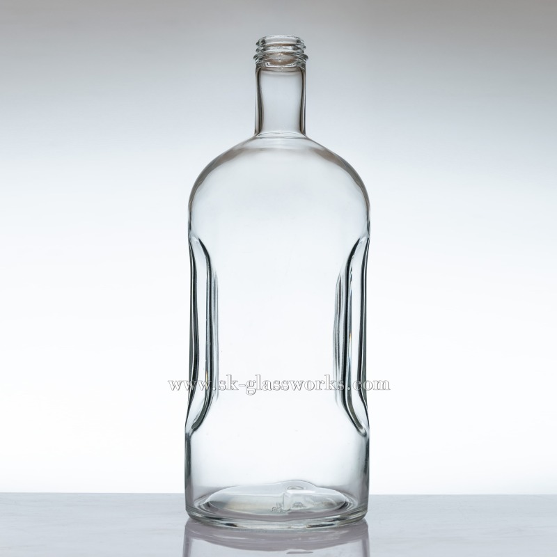 Botella de cristal vacía de 1.75 l