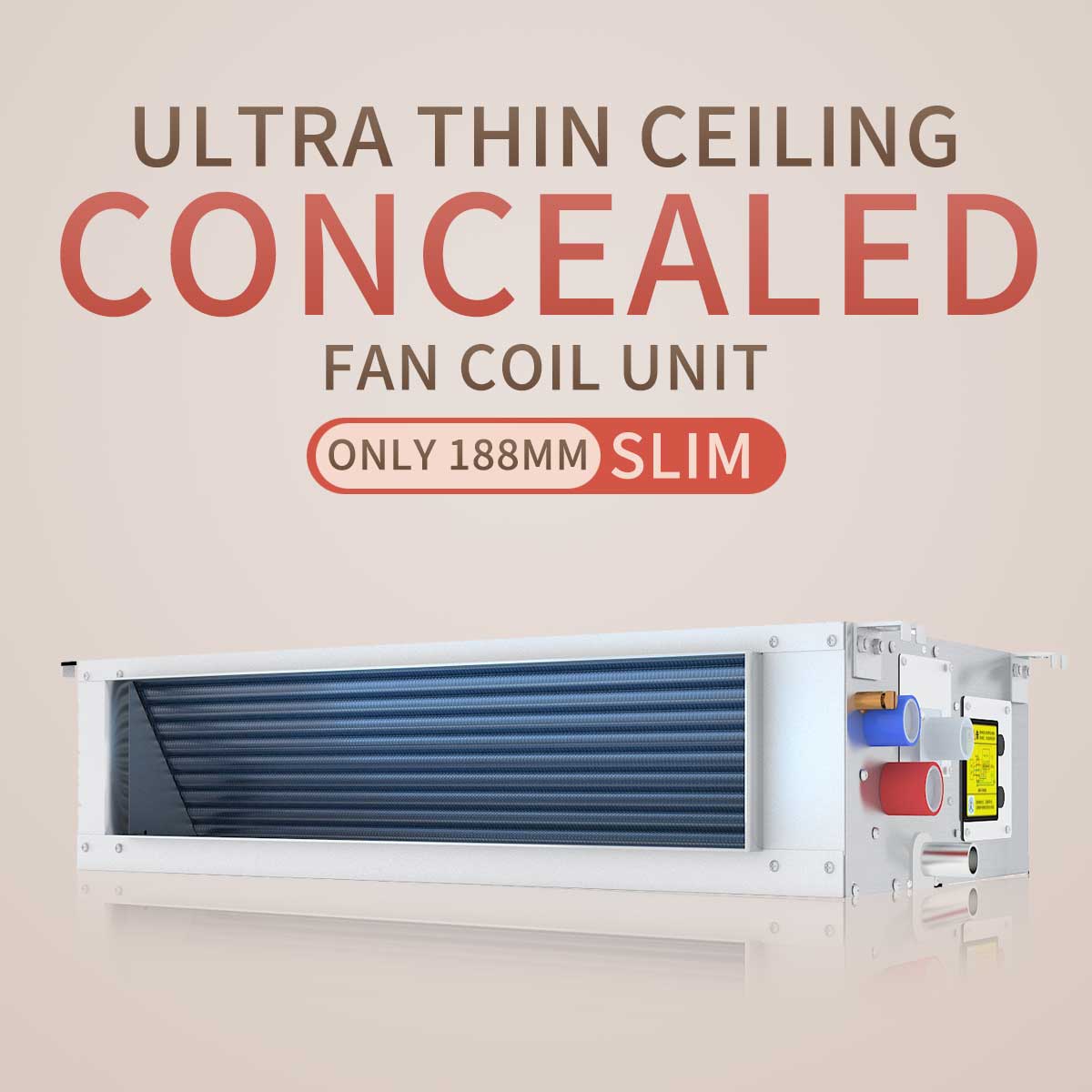 Heating only fan coil units