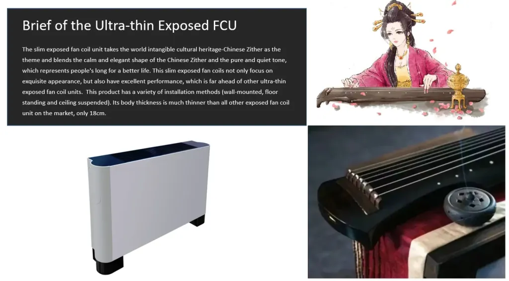 The quietness and efficiency of Guqin series Horizontal Ultra-Thin Concealed fan coil units