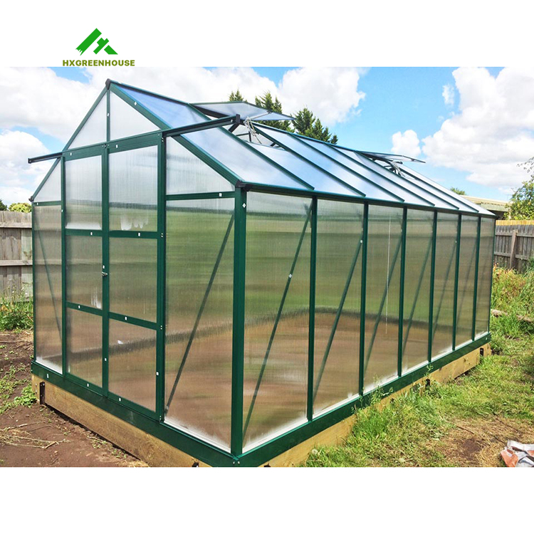 Huixin Metal Products 6mm polycarbonate aluminium garden greenhouse