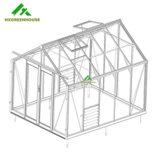 EXTRA STRONG glass greenhouse 10x8FT HX98125