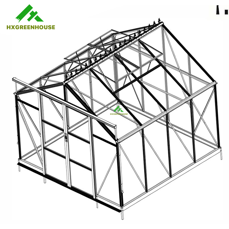 10mm polycarbonat panel mit aluminium rahmen gewächshaus