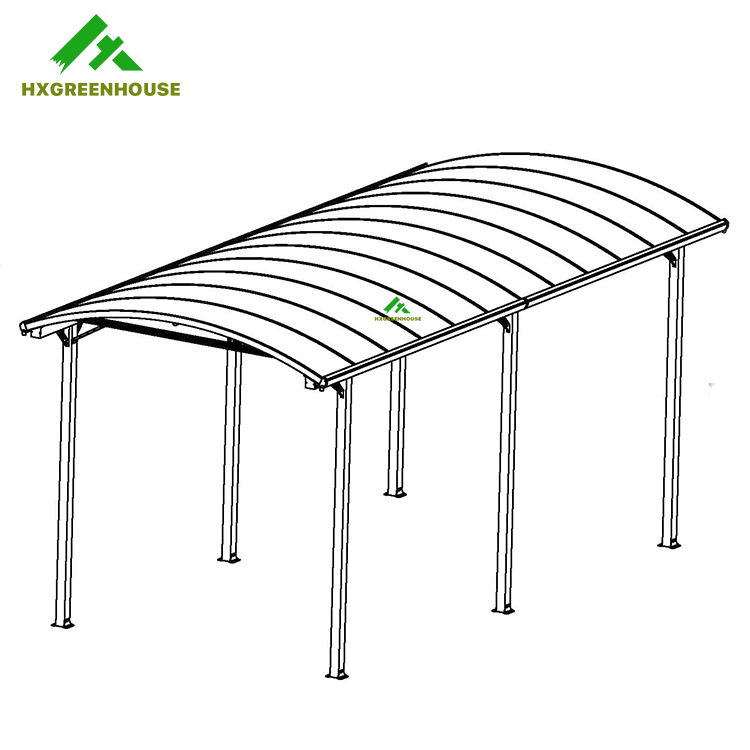 RV hollow PC carport 25x13FT HX-PH64012